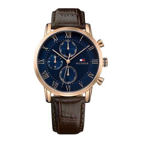 Tommy Hilfiger Quartz Multifunction Blue Dial Leather Strap Watch for ...