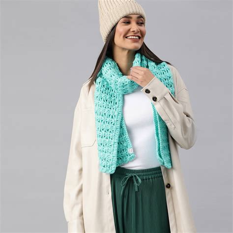 Self-Design Scarf - Green, Blue 2572 – Magic Needles