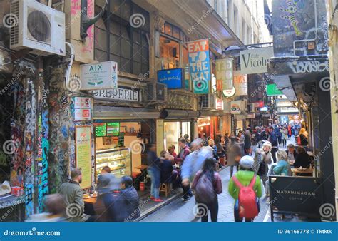 Melbourne Cafe Lane Cityscape Australia Editorial Stock Photo - Image ...