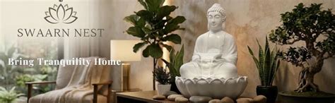 SwarnNest Interiors Meditating Buddha Water Fountain, 91 cm, Sandstone ...