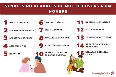 15 Señales no verbales de que le gustas a un hombre