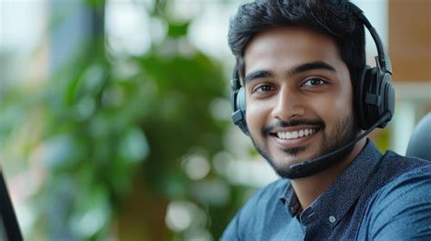 Professional headset for call center | Premium AI-generated image