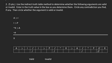 Image result for Indirect Truth Table Method