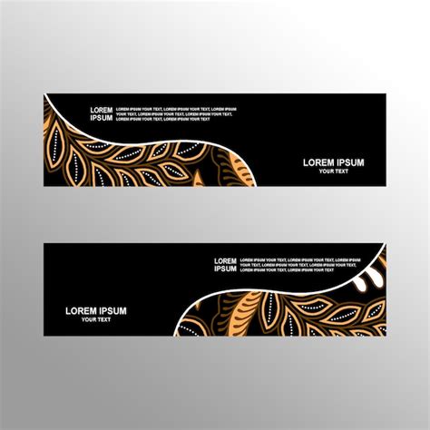 Indonesia batik banner template header footer layout design | Premium ...