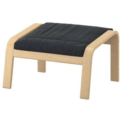 POÄNG footstool, birch veneer/Hillared anthracite - IKEA