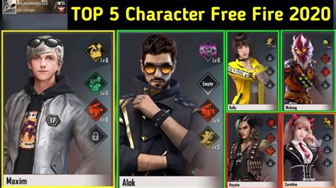 Free Fire: Top 5 Most Used Characters According To Garena, #1 Not Alok