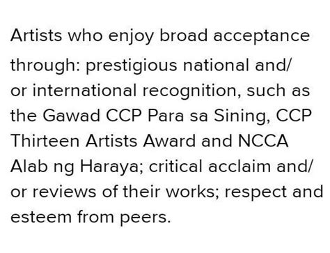 if you giving a chance to add qualifications for the National Artist ...