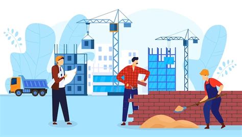 Gens dans le bâtiment illustration vectorielle plane de technologie de ...
