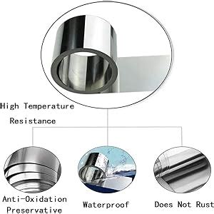VAKOOBA Stainless Steel 304 grade 0.05mm (Thickness)200mm (wide) x1m ...