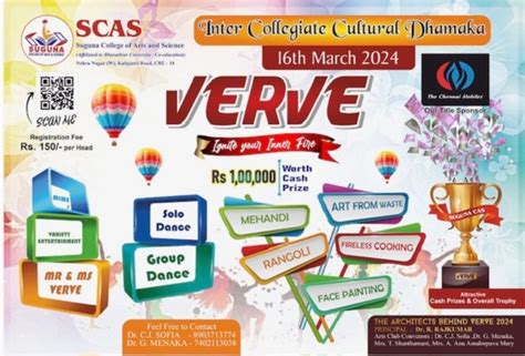 VERVE 2024 Intercollege cultural Fest, Suguna College of Arts and ...