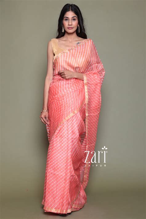 Leheriya Kota silk doria Saree with Zari work. – Zari Jaipur