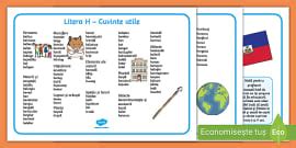 Litera I – Cuvinte utile (teacher made) - Twinkl