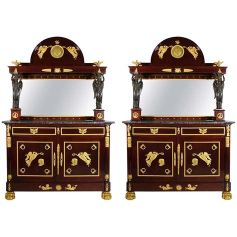 Napoleon III Empire Revival Mahogany and Gilt Bronze-Mounted Server ...