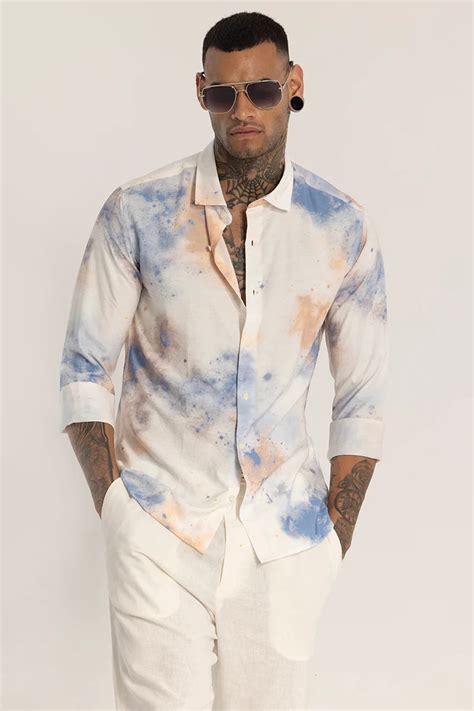 Buy Men's Crushed Abstract Shirt Online | Snitch – SNITCH