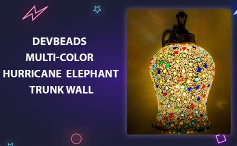 DEVBEADS Multi-Color Hurricane Elephant Trunk Wall Bracket Glass Mosaic ...