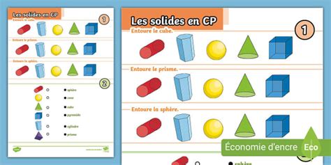 Les solides en CP (teacher made) - Twinkl