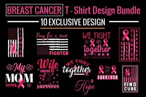 Breast Cancer Awareness T-shirt Bundle Graphic by Unique T-Shirt Design ...