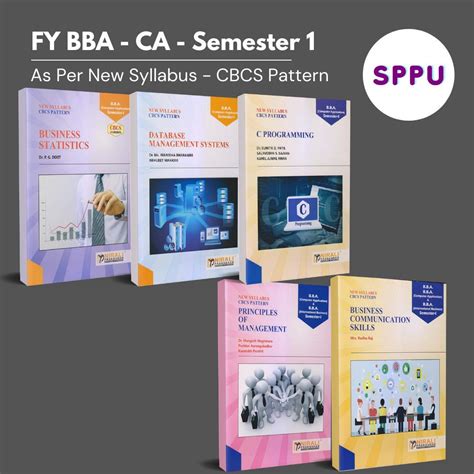 {Set Of 5 Books} FY BBACA (Computer Application) - Sem 1 - As per SPPU ...