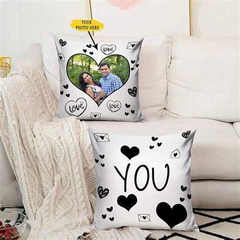 Buy | Set Of 2 Love You Personalized Cushion | Tied Ribbons
