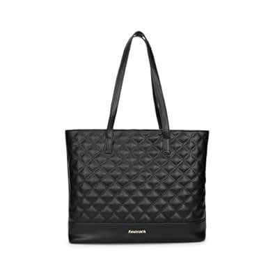 Buy Fastrack Quilttote | Quilted Faux-Leather Laptop Tote For Women ...