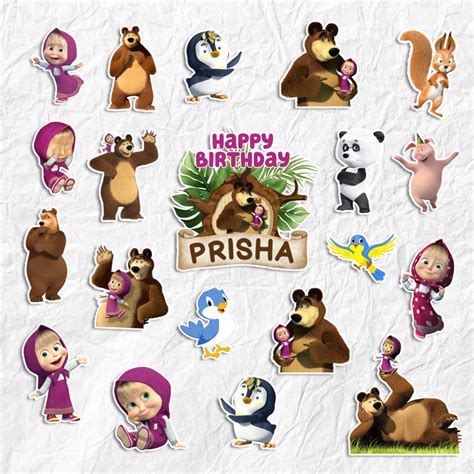 Thank you Stickers | Masha and the Bear theme – Ezyprints Studio
