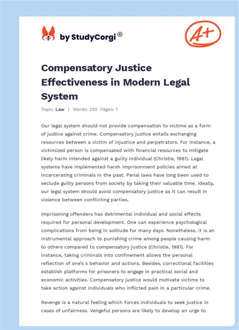 Image result for Compensatory Justice Examples