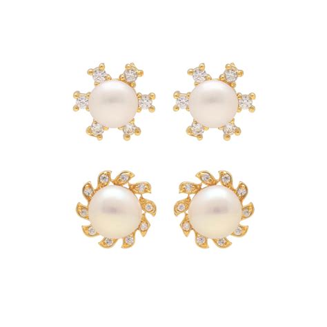 Sri Jagdamba Pearls Dealer Exclusive Combo Of 2 Pair Earrings Fashion ...