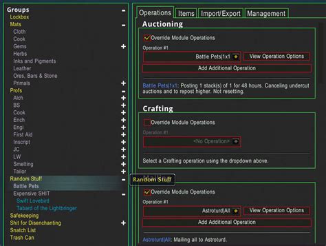 Image result for TSM Auctioning Operations String