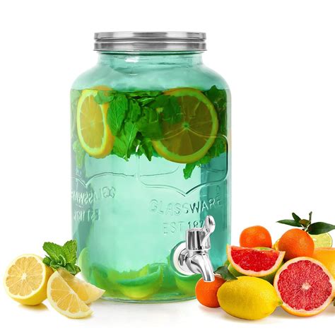 ABOUT SPACE 4 Litre Glass Juice Dispenser - Water Pitcher for Detox ...