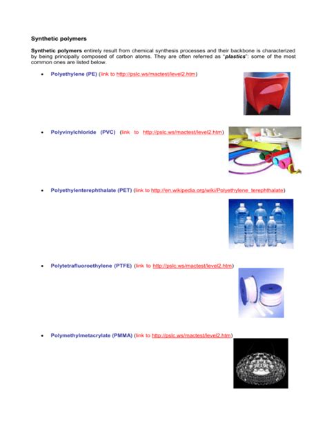 Image result for Synthetic Polymers