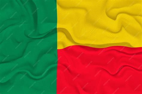Premium Photo | National flag of Benin Background with flag of Benin