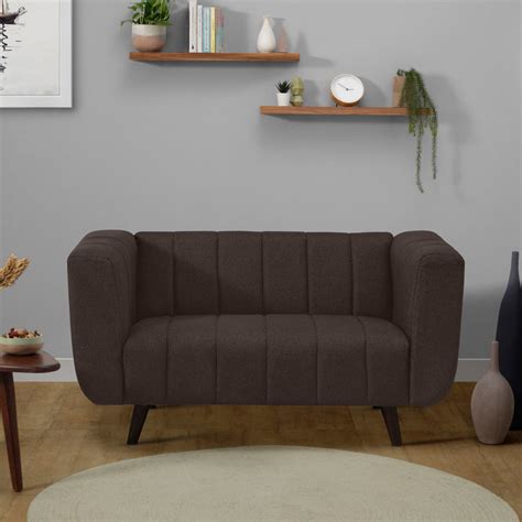 Buy Sleepyhead Kiki 2 Seater Brown Fabric Sofa Online at ...