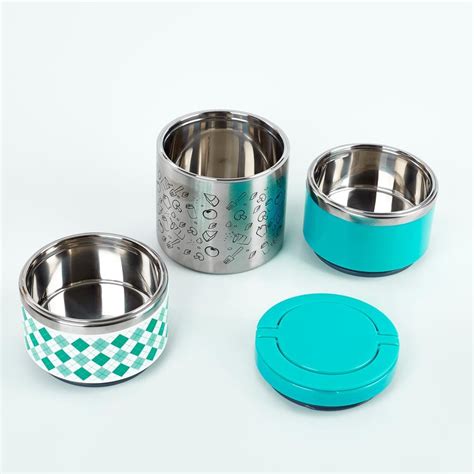 Buy Korobka Stainless Steel 3-Tier Vacuum Lunch Box from Home Centre at ...