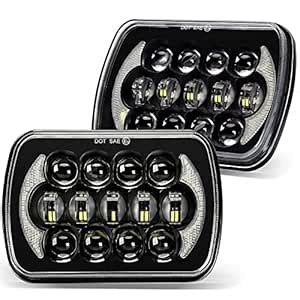 YOUSTAR-LIGHT DOT Approved 5x7 LED Headlight with White Daylight Amber ...