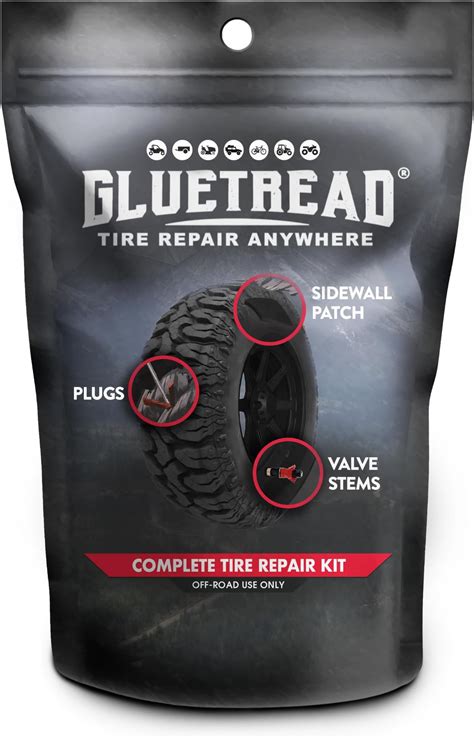 Amazon.com: GlueTread Complete Off-Road Tire Repair Kit | Repair Any ...
