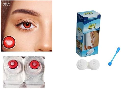 Buy MYSTERY RED MD SPARKLE MONTHLY CRAZY CONTACT LENS/HORROR LENS WITH ...