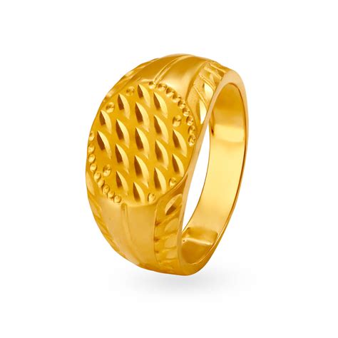 Vintage 22 Karat Gold Textured Finger Ring