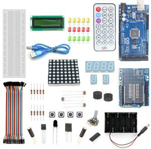 Robomart Mega 2560 R3 Prototype Shield Starter Kit With 17 Basic ...