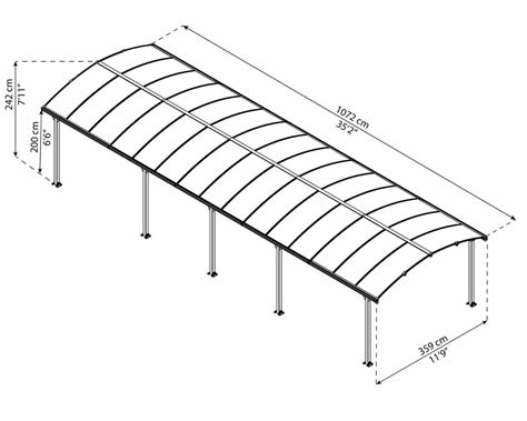 Canopia By Palram Arcadia 12X35 Carport | Free Shipping