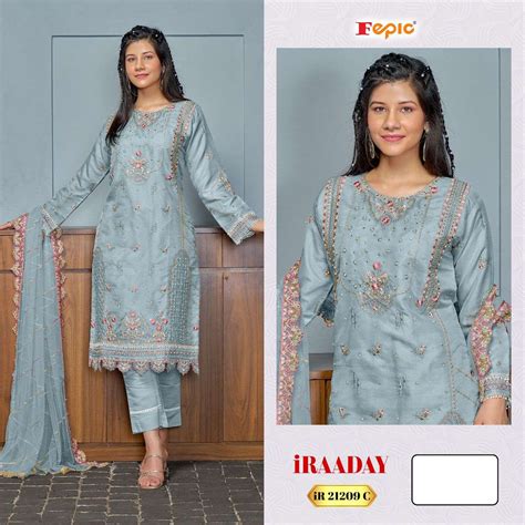 FEPIC iRAADAY IR 21209 ORGANZA EMBROIDERED PAKITANI SUITS AT BEST ...