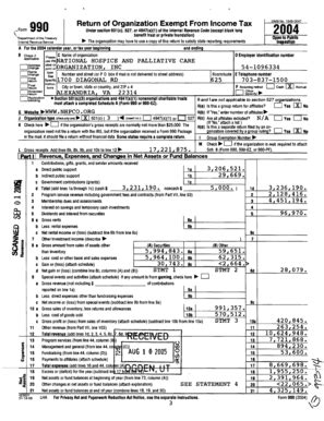 Fillable Online Return of Organization Exempt From Income Tax 2004 9 90 ...