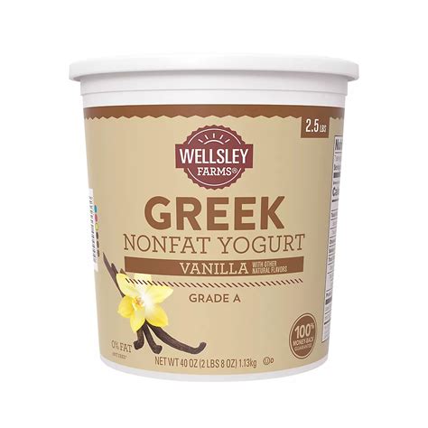 Nonfat Grade A Naturally-Flavored Vanilla Greek Yogurt | BJ's Wholesale ...
