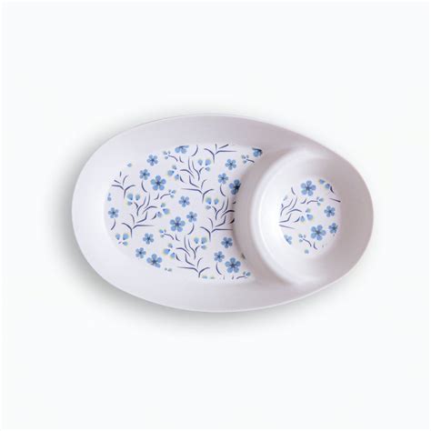 Whispering Blue Flower Bamboo Chip & Dip Platter – The Bamboo Co