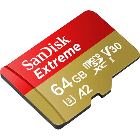 Sandisk 64Gb Extreme Uhs-I Microsdxc Memory Card With Sd Adapter ...