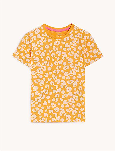 Buy Pure Cotton Animal Print T-Shirt at Marks & Spencer