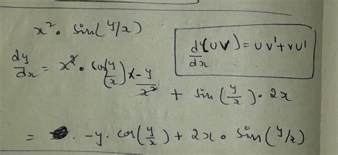 partial derivative of x2 sin(y/x) - Brainly.in