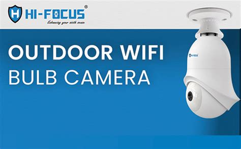 HIFOCUS 3MP Outdoor PT WiFi Bulb Camera|Easy instalaltion in Holder ...