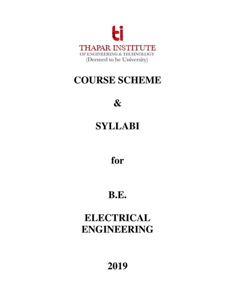 BE-EE Scheme and Syllabus 2019 - COURSE SCHEME & SYLLABI for B ...