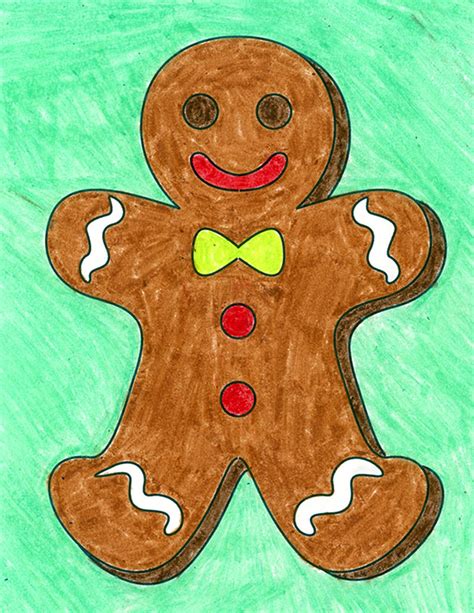 How To Draw A Gingerbread Man For Kids