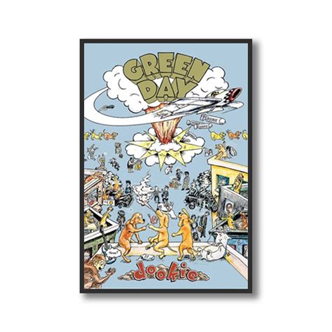 Green Day Dookie Framed Poster - Rock Band Merch